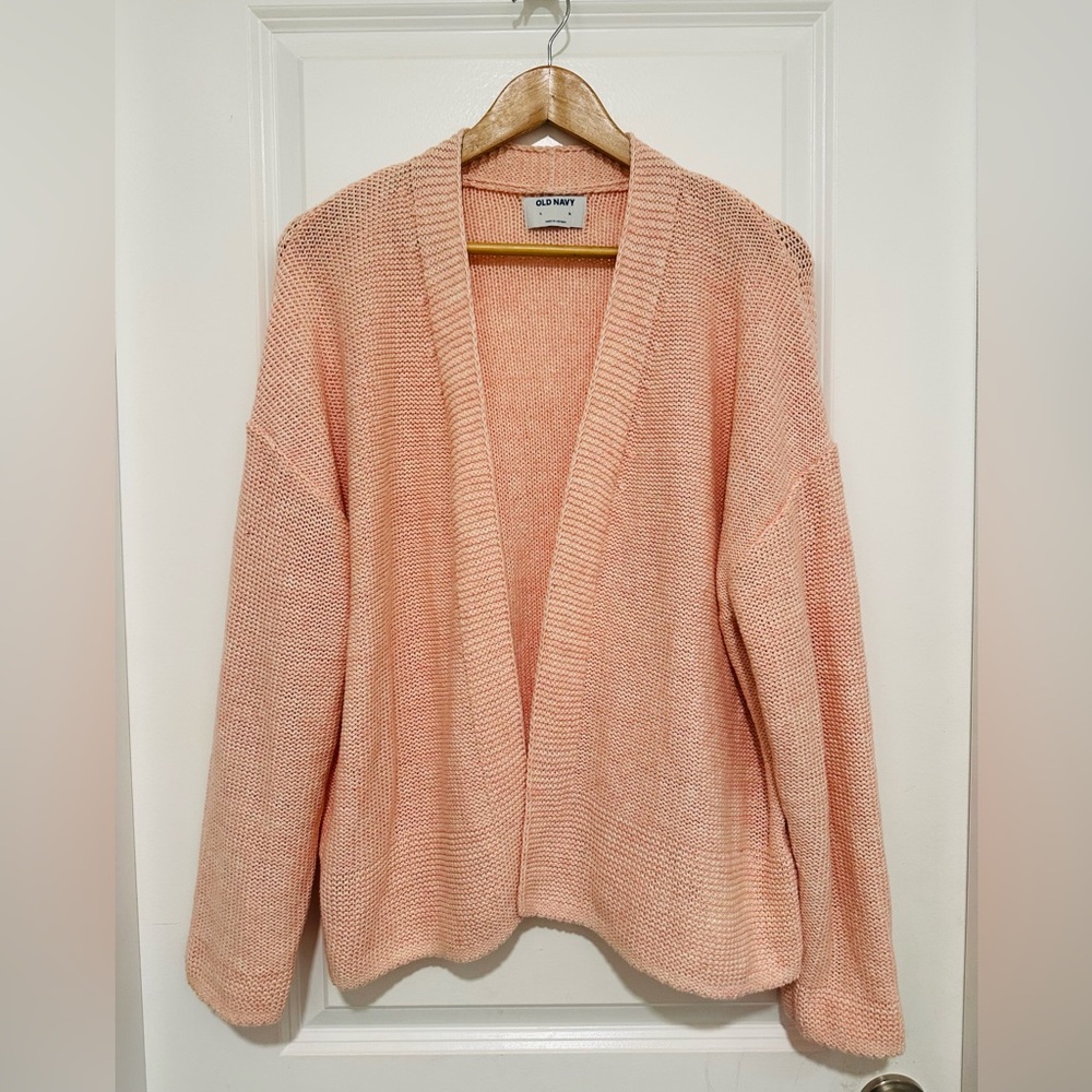 Old Navy Women's Light Pink Open Cardigan Size Large